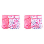 Qpets® Diaper for Dogs Female, 2 Pack Pet Use Soft Reusable Dog Diapers, 160ml Water Absorbption Comfort Doggy for Dogs & Puppy (L, Recommended Waist 19-27 inch) 2PCS