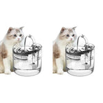 Qpets® Automatic Cycle Multiple Filtering Cat Water Fountain Dog Dispenser 1.8L Super Quiet Pet Drinking with Faucet Kits 2 PCS
