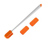 Qpets Aquarium Algae Cleaner for Small to Medium Tanks with Dual Head Brush & Felt Pad