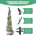 Qpets® 120CM Trellis for Climbing Plants - Plastic Climber Support for Plants - Adjustable Triangle Creeper Plant Support Plant Climbers Sticks Clematis,Roses,Ivy