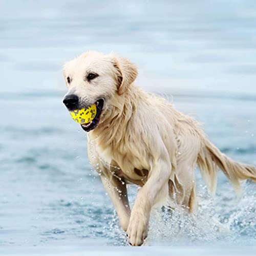 Qpets® 3 inch Dog Ball Durable Toy Balls Bouncy Toys Molar Chew Lightweight TPU Football for Dogs High Bounce Interactive Ball Large Medium Small Birthday Gifts 2 PCS