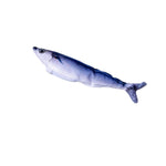 Qpets® Moving Fish Cat Tool 7in Interactive Pacific Saury Plush with Tail Flick Motion USB Rechargeable Cat Kick Playing for Indoor Cats Exercise Play