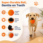 Qpets Interactive Dog Ball with 10mm ETPU Shell, Two Play Modes and IPX7 Waterproof Design