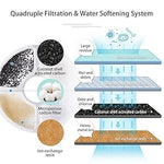Qpets® 12PCS Cat Water Fountain Filter Replacement Arc-Shaped Washable Pet Fountain Filters with Triple Filtration System Activated Carbon