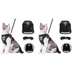 Qpets Cat Harness for Small Pets featuring Velcro Adjustment and Reflective Strip | 120 cm Leash Set
