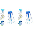 Qpets Aquarium Jellyfish Ornament for Fish Tank featuring 6PCS Floating Silicone Decor