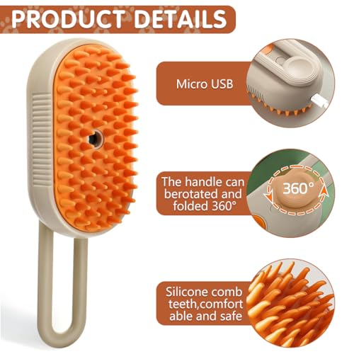 Qpets® Cat Steam Brush Dog Steam Hair Brush