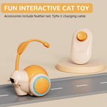 Qpets Cordless Snail Cat Toy with Dual Modes and Motion Sensor | USB Rechargeable 50‑Minute Playtime