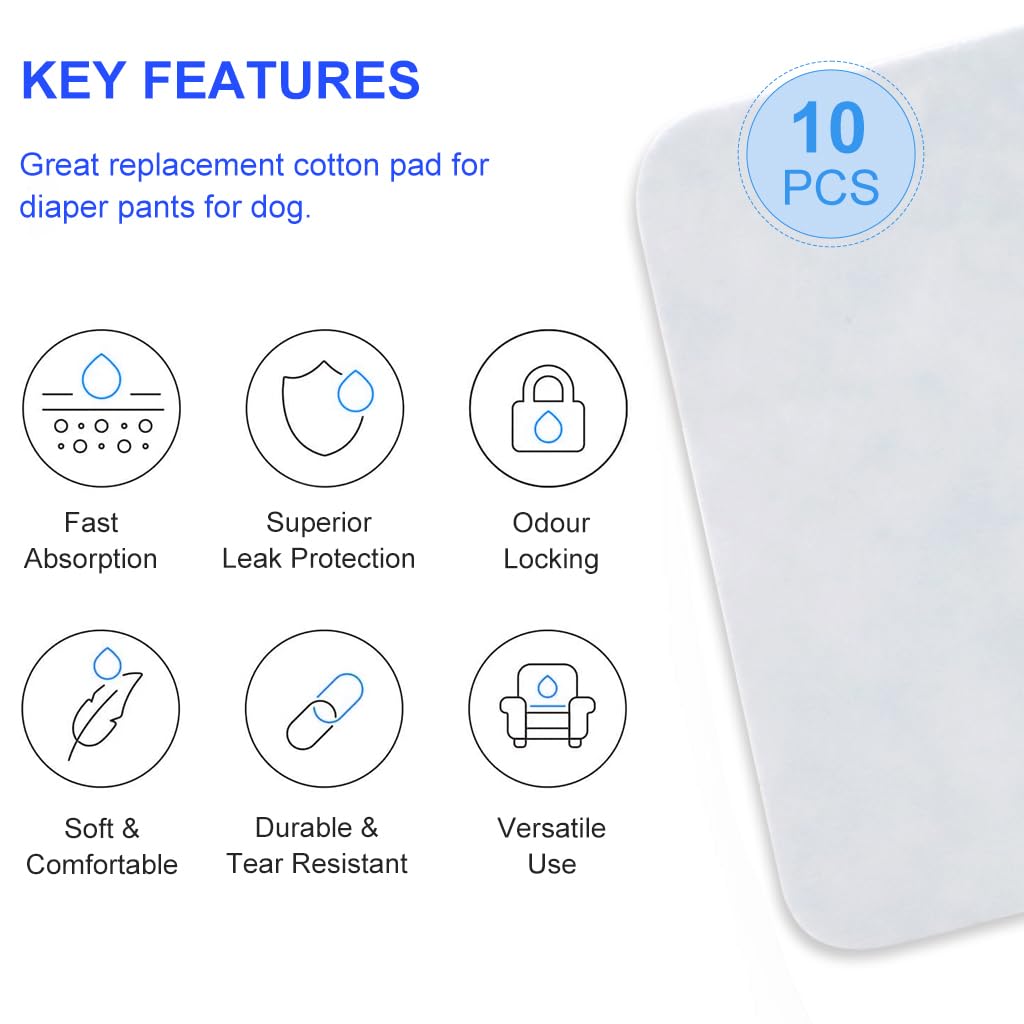 Qpets Reusable Female Dog Diaper XL with 3 Pads and 10 Cotton Replacements | Breathable Mesh Comfort for Large Dogs