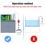 2.2m Manual Fish Tank Vacuum Gravel Remove Siphon System Fish Tank Bottom Cleaning System Aquarium Debris & Waste Cleaning System Aquarium Cleaning Tools