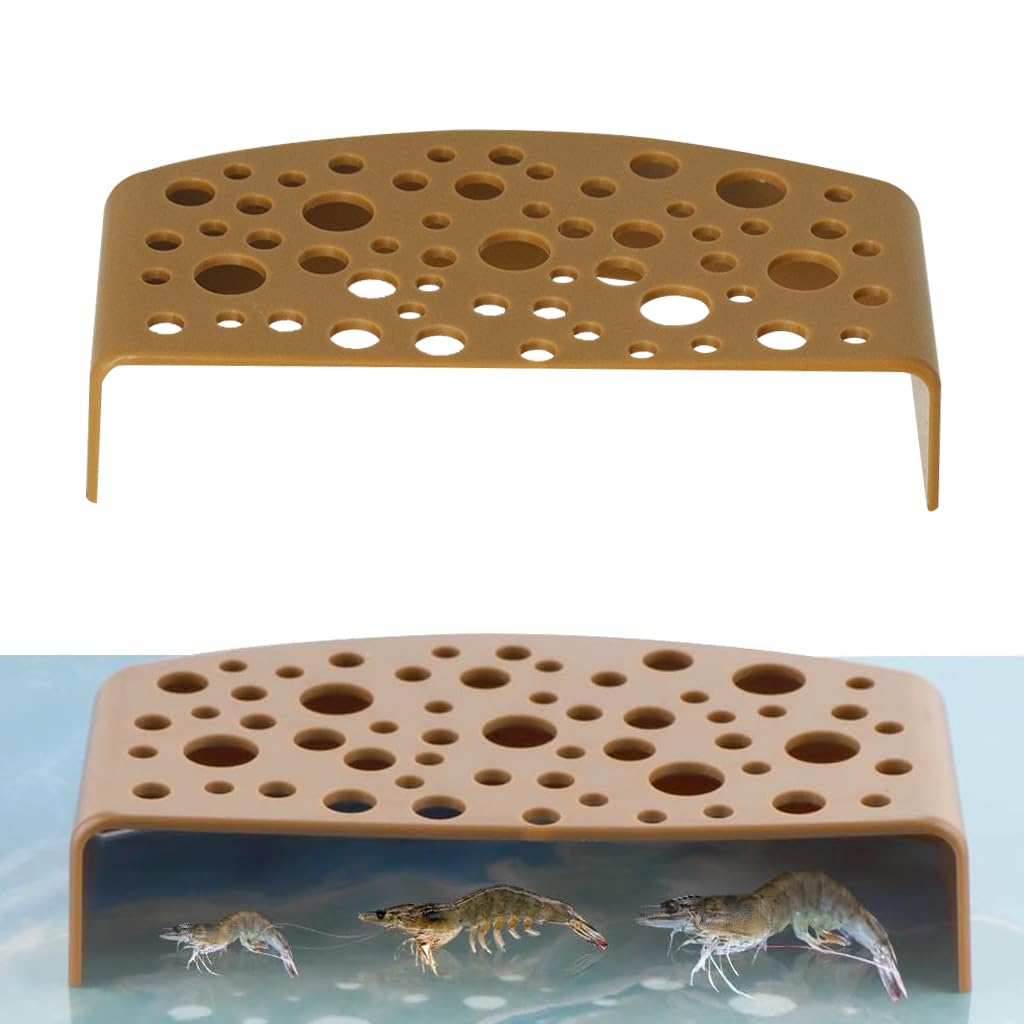 Qpets Aquarium Tunnel for Fish Tanks featuring Porous Hiding Caves and Platforms | Safe Habitat for Bettas and Shrimps