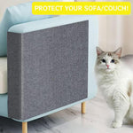 Qpets® Cat Scratch Pad for Cats Cut-to-Fit Scratcher Mat Self Adhesive Cardboard Wall Floor Furniture Protection 30x100CM 3 PCS