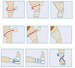 Qpets Crepe Bandage Tape Set 27PCS for Tattoo & Nail Grip with Self Adhesive Non Woven Fabric