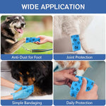 Qpets® Dog Bandages for Walk, Self-Adhesive Pet Wrap with Cute Paw Print, Waterproof & Breathable Non-Woven, Lick-Proof Recovery Bandage for Cat/Dog Wounds (2Pack)