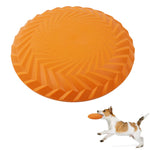 Qpets Dog Toys for Interactive Fetch with 7.2 in Flying Disc featuring Aerodynamic TPR Rubber | Bright Orange Floating Toy for All Breeds