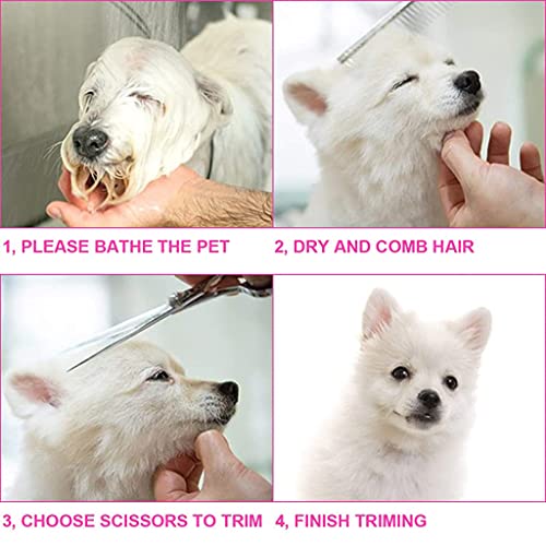 Qpets® Stainless Steel Professional Dog Grooming Shears Set Thinning Straight Curved and Comb for Long Short Hair Cat 12PCS