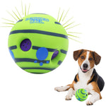 Qpets Dog Toy Ball for Interactive Play featuring 14cm Size and 3 Sound Tubes | Eco PVC Chew Toy for Medium and Large Dogs