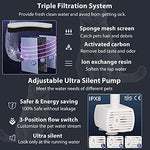 Qpets® Automatic Cycle Multiple Filtering Cat Water Fountain Dog Dispenser 1.8L Super Quiet Pet Drinking with Faucet Kits 3 PCS