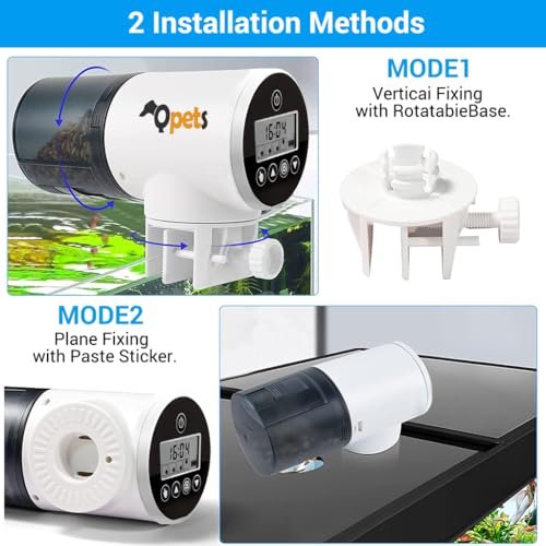 Qpets® Automatic Fish Feeder Timer Turtle Food Tank Accessories Aquarium Plastic Auto for Marine Aquariums Pond 11 Cm X 5 Cm X 15 3 PCS