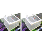 Qpets Fish Breeding Box for Betta with Suction Cups Divider 16x14x15cm Nylon Mesh | 2 pcs
