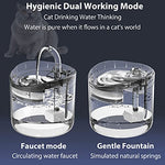 Qpets® Automatic Cycle Multiple Filtering Cat Water Fountain Dog Dispenser 1.8L Super Quiet Pet Drinking with Faucet Kits 3 PCS