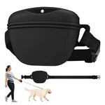 Qpets Dog Treat Pouch for Outdoor Training with Magnetic Closure and Waterproof Silicone | Removable Waist Belt