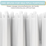 Qpets Pet Grooming Brush for Dogs and Cats with Shampoo Dispenser and Soft TPR Bristles