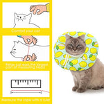 Qpets® Cat Cone Collar Adjustable Soft Elizabethan for Cats Small Dogs Comfy PP Cotton Protective E-Collar After Surgery Anti-Licking Design Detachable Machine Washable Cover S 12-22cm 3PCS