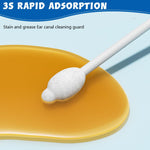 Qpets Pet Ear Cleaning Buds for Cats and Dogs with Dual Gourd Heads 56 pcs Cotton Swabs | Safe Ear Hygiene