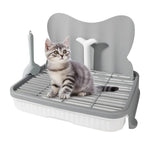 Qpets Dog Potty Training Tray for Small Dogs up to 5 kg with Mesh Grid and Quick Drain | Indoor and Outdoor Toilet