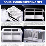 Qpets® Aquarium Fish Breeding Box in-Tank Floating with Suction Cups Small Nylon Mesh Quarantine Tank Insert Panels Plastic 16x15x15.5cm 3PCS