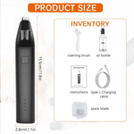 Qpets Dog Hair Trimmer for Small Pets with 0.9 cm Dual Blades and LED Laser UV Lights | 90 min USB Rechargeable Grooming Clippers