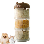 Qpets Dog Food Container Set for Travel with Leak Proof Stackable Design 3 Pcs | Food Grade PP