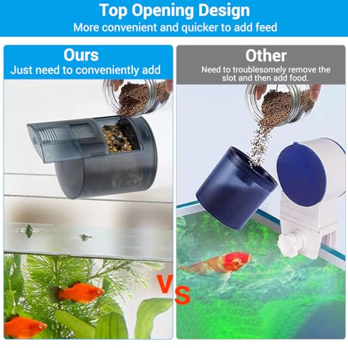 Qpets® Automatic Fish Feeder Timer Turtle Food Tank Accessories Aquarium Plastic Auto for Marine Aquariums Pond 11 Cm X 5 Cm X 15 3 PCS
