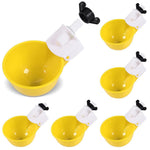 Qpets Chicken Water Cups for Poultry with Auto Refill System 3.35 in Bowls | Pack of 6