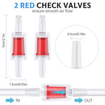 Qpets Fish Tank Oxygen Tube for Aquarium Air Pump with 4m Pipe and 2 Air Stones | Secure Suction Cups