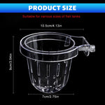 Qpets Hydroponic Plant Pot for Fish Tanks with Screw-Fixed Design and Transparent PC Material