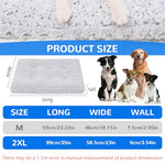 Qpets® Dog Bed for Winter Comfort, Thermal Warm Sleeping Mat for Dog House, Rose Pattern Textured Plush Soft Matress, Waterproof & Anti-Slip Bottom, Machine Washable, 2XL