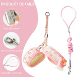 Qpets Cat Harness With Leash for Outdoor Adventures featuring Adjustable Strap and Plush Flower Design | Fits 3.5–7.5 kg Cats