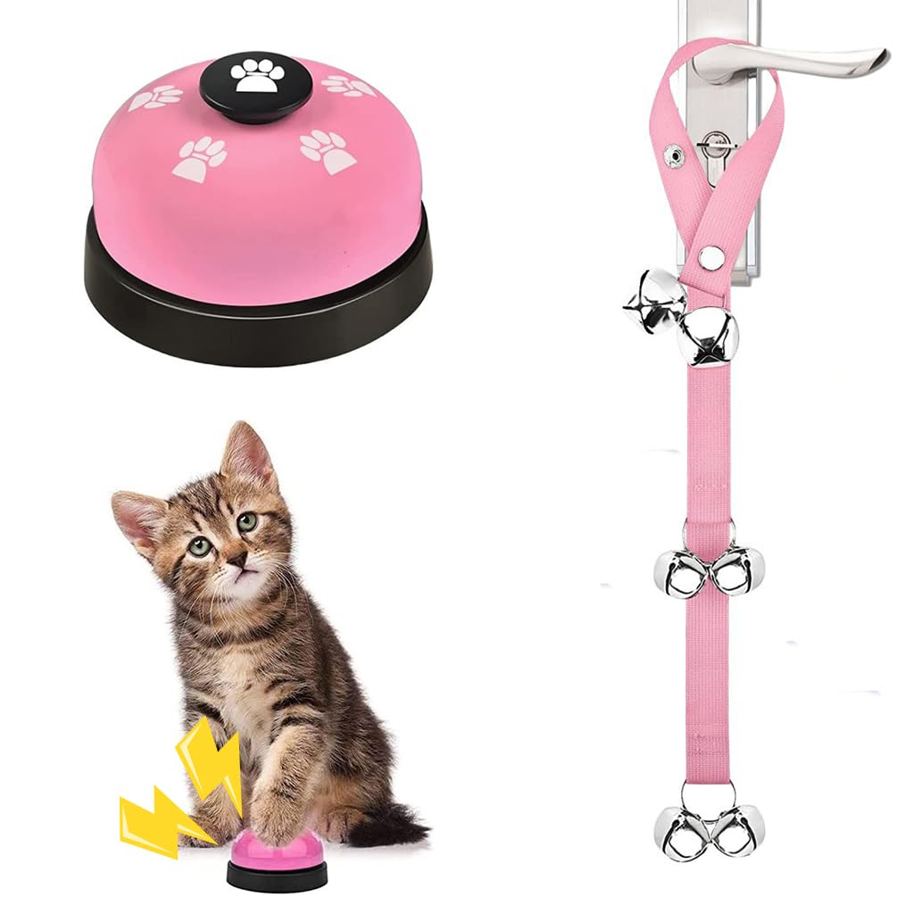 Qpets Dog Training Bells for Behavior and Potty Training with 33 inch Adjustable Hanging Strap | Encourages Clear Communication Between Puppies and Adult Dogs