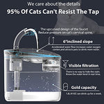 Qpets® Automatic Cycle Multiple Filtering Cat Water Fountain Dog Dispenser 1.8L Super Quiet Pet Drinking with Faucet Kits 2 PCS