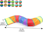 Qpets® Cat Toys Tunnel Pet Tube Collapsible Play Indoor Outdoor Kitty Puppy Puzzle Exercising Hiding Training 2 Way 3PCS