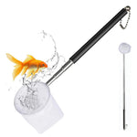 Qpets® Fish Net for Aquarium, Telescopic Fish Net 4-15'' Adjustable,
