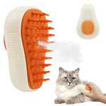 Qpets Cat Comb for Easy Pet Grooming with 84 Soft Bristles and Rotatable Handle | USB Rechargeable