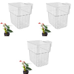 Qpets Aquarium Plant Holder for Glass Fish Tanks with Screw Fixed Design 8 x 8 x 5.7 cm 3 pcs