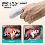 Qpets® 50 Count Teeth Cleaning Wipes for Dog Cat Dental Care Finger Pet Breath Freshening Mint Scent 2 PCS