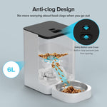 Qpets Automatic Dog Feeder 6L Pet Food Dispenser with Voice Recording & Dual Power | Easy Feeding for Cats and Dogs