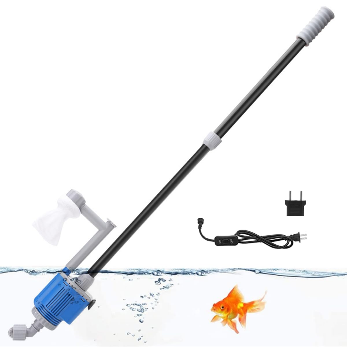 Electric Fish Tank Cleaner, Automatic Siphon Vacuum Cleaner Kit, Aquarium Gravel Cleaner 20W Aquarium Vacuum for Aquarium Cleaning, Changing Water, Pump to Drain Aquarium Cleaning Tool