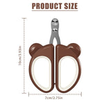 Qpets Cat Nail Cutter for Persian Cats with 2mm Hole Crescent Blade & Ergonomic PP Handle