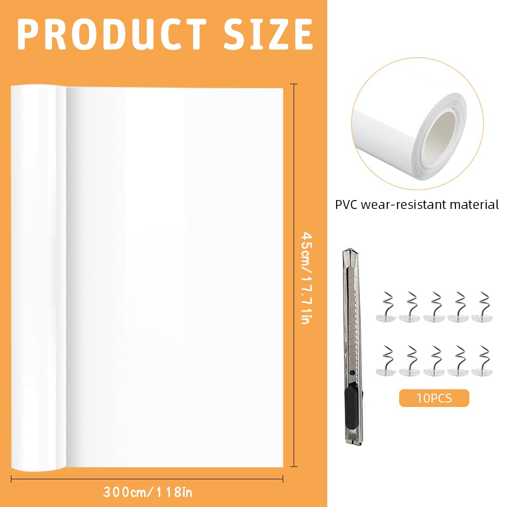 Qpets Cat Scratcher Pad for Furniture Protection featuring Self Adhesive Clear PVC 45x100cm 3pcs